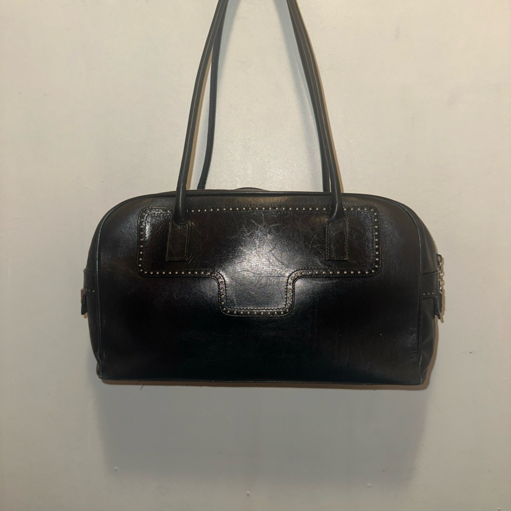 Stuart Weitzman Black Leather Shoulder Bag